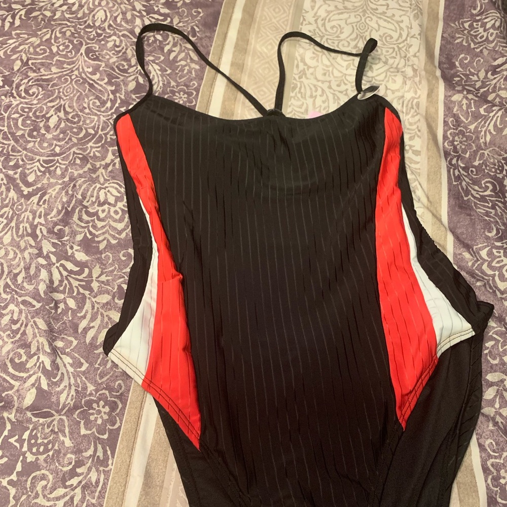 Forever 21 One Piece Blk/Red Swimsuit